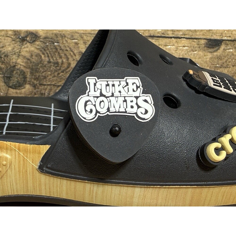 NEW rare Luke Combs Crocs Classic Bootlegger Slides Size: M10/W12 - Picture 2 of 14